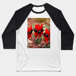 Spring in the Outback: Sturt's Desert Pea Baseball T-Shirt